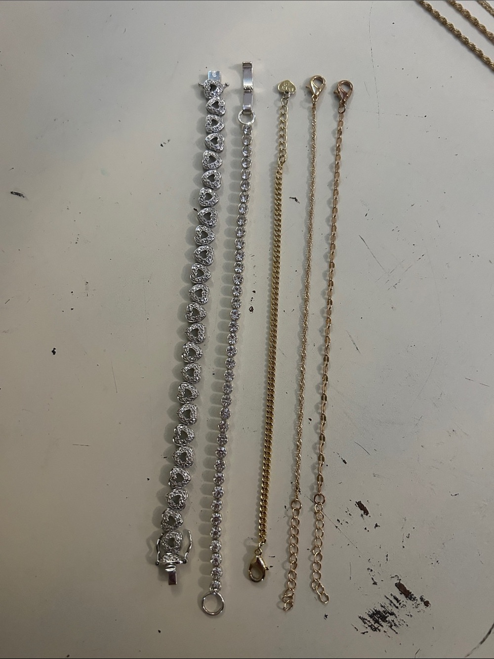 Gold and Silver Bracelets